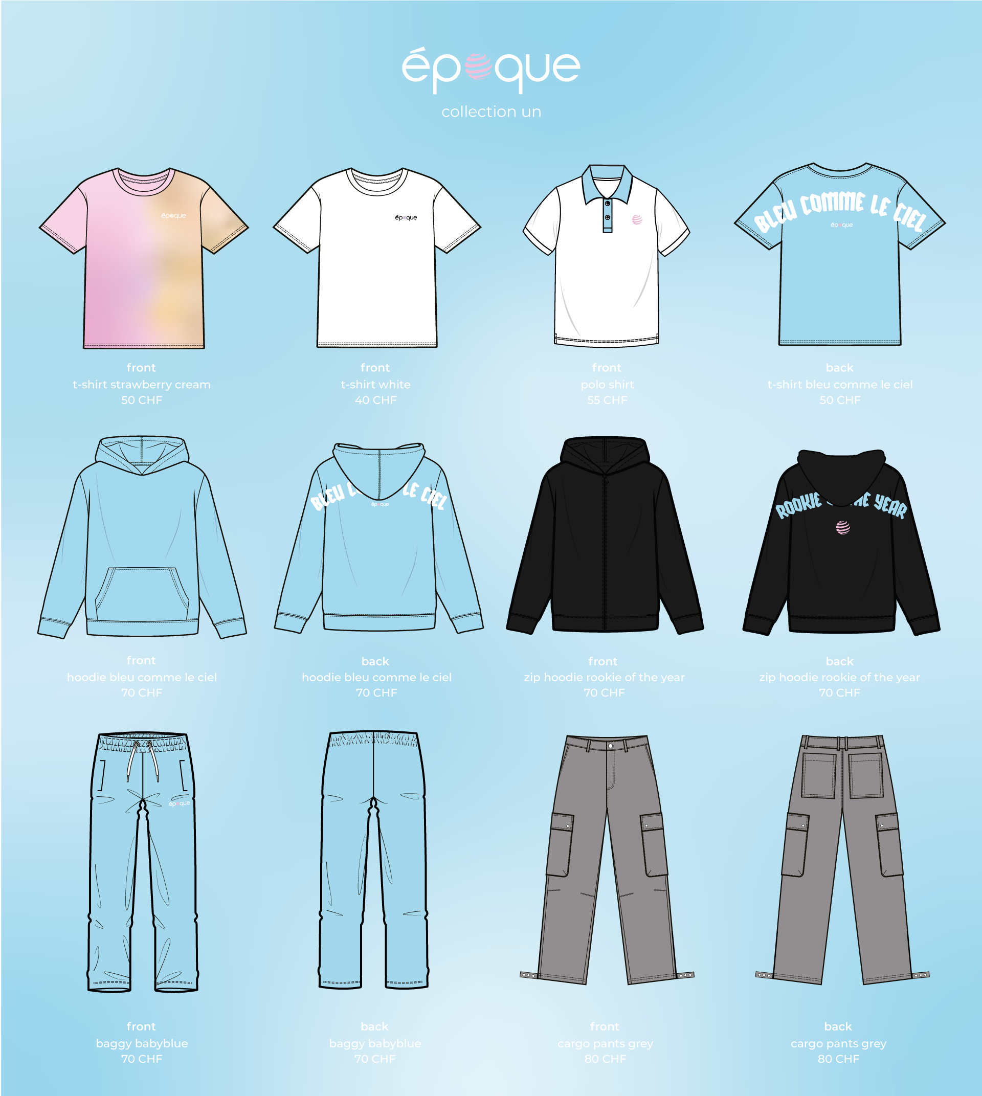 Époque clothing illustrations